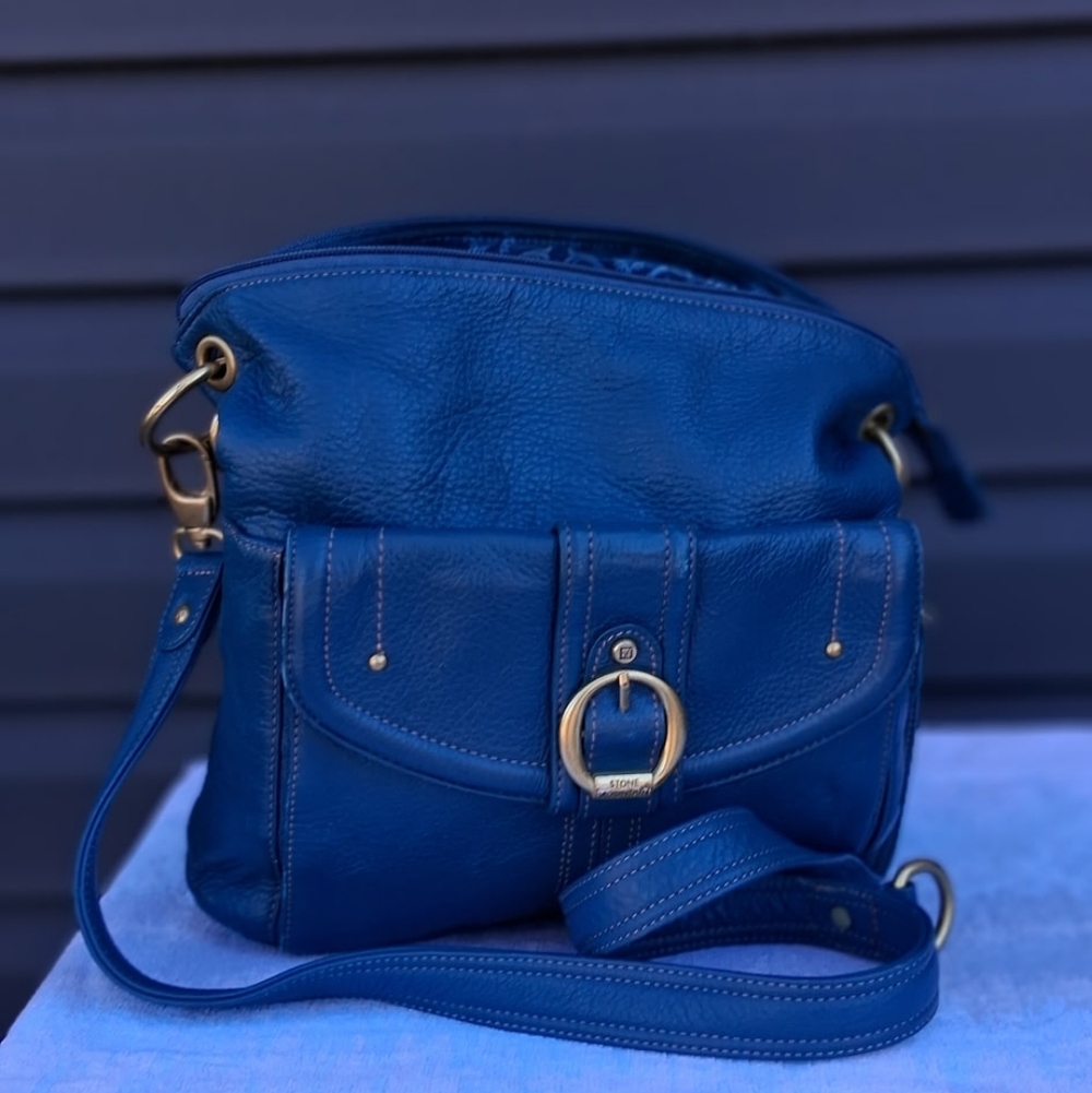 Stone Mountain Turqoise Leather Crossbody Bag